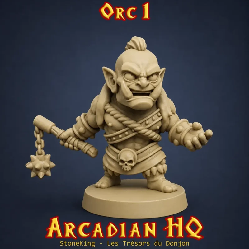 orc 1 Arcadian HQ - Deuxième vague - set de 7 figurines