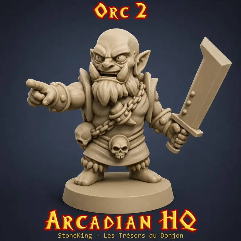 orc 2 Arcadian HQ - Deuxième vague - set de 7 figurines