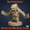 figurine orc double lames HeroQuest 3D résine Arcadian 2ème Vague StoneKing