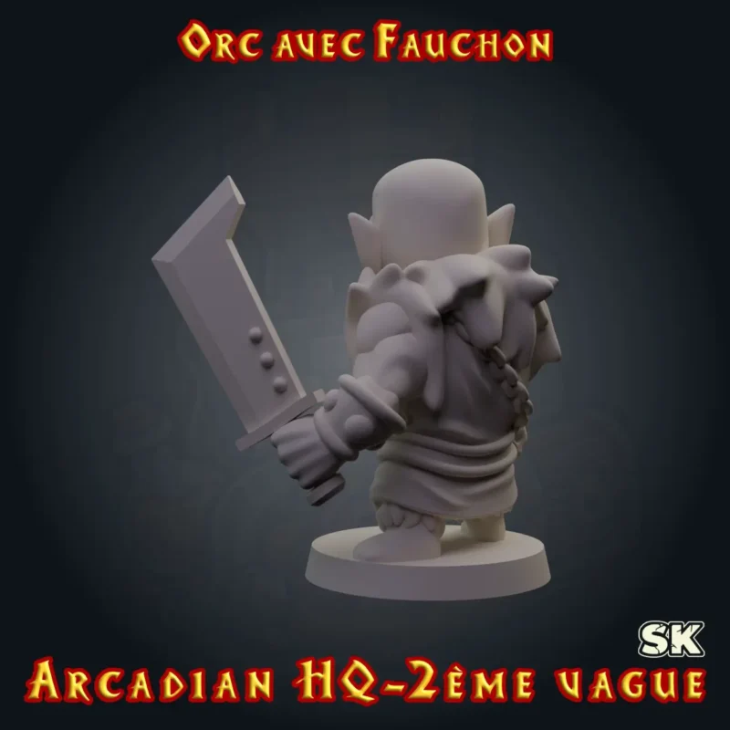 orc heroquest fauchon dos Orc avec Fauchon — Arcadian 2ème Vague