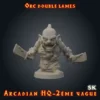 orch heroquest double lame face figurine orc double lames HeroQuest 3D résine Arcadian 2ème Vague StoneKing