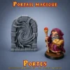 portail magique heroquest (1) portail magique décor donjon 3D PLA+ gris arcade pierre tourbillon arcanique tentacules