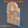 porte bois et oeil battant porte bois oeil donjon 3D PLA+ médaillon losange
