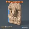porte de pierre battant porte de pierre donjon 3D PLA+ dalle taillée heurtoir