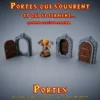 portes fonctionnelles heroquest (1) portes fonctionnelles donjon 3D PLA+ bicolore ouverte fermée 25 38 mm