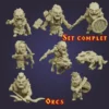 Set complet Orc Warband 8 figurines 3D imprimées en résine — StoneKing compatible HeroQuest