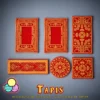 tapis donjon A collection tapis donjon impression 3D multicolore 6 modèles sans peinture