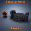 trone des ogres heroquest noir (1) trône des ogres décor donjon 3D PLA+ noir salle boss sorcier