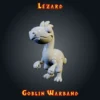 Lézard gobelin figurine lézard géant, monture reptilienne en résine, Goblin Warband, imprimée 3D en atelier breton