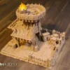 Tour a des Heroquest 04 tour à dés donjon 3D avec brasier LED, accessoire JDR HeroQuest, imprimée PLA+ en atelier breton