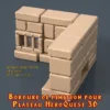 bordure de finition pour plateau HeroQuest 3D, types marches et murets à clipser, imprimée PLA+ en atelier breton