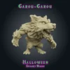 Garou garou-02 Garou-Garou, figurine de loup-garou en résine 28 mm, gueule grande ouverte pleine de crocs, fourrure hérissée, griffes sorties et short déchiré, série Spooky Night version brute