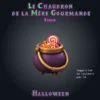 Le Chaudron de la Mère Gourmande, chaudron miniature en résine pour JDR sur trois pieds, à anse, débordant de sucettes et de bonbons emballés proposition de mise en couleurs